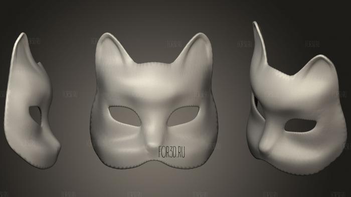 Japanese Cat Mask 3d stl модель для ЧПУ